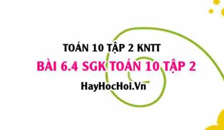 Bài 6.4 SGK Toán 10 tập 2 Kết nối tri thức